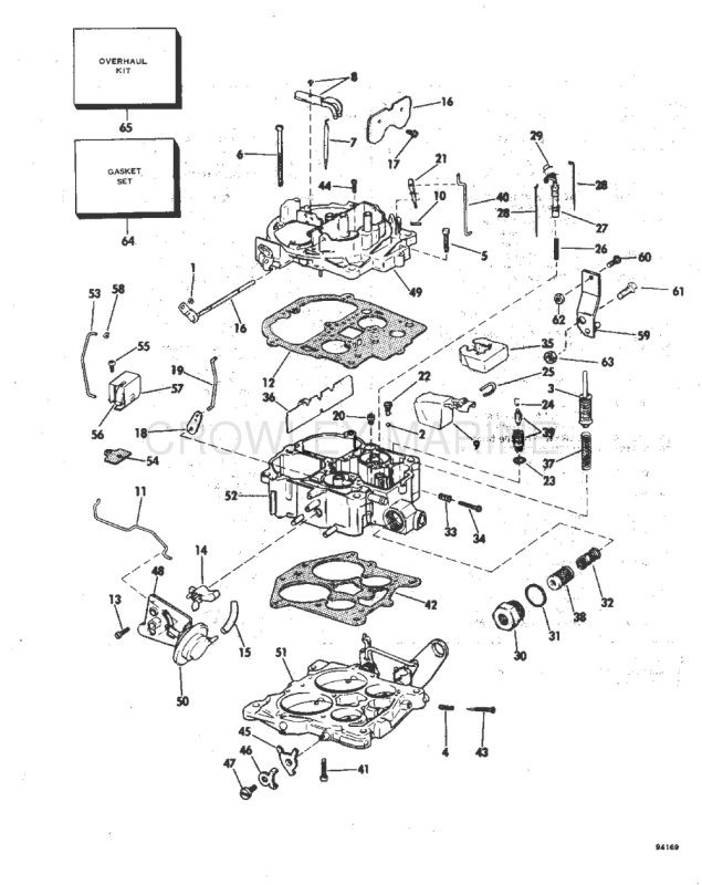 Carburetor Group 5.0-4v 5.7 Litre