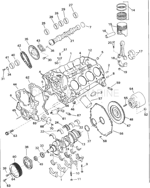 Crankcase - 5.8 Litre