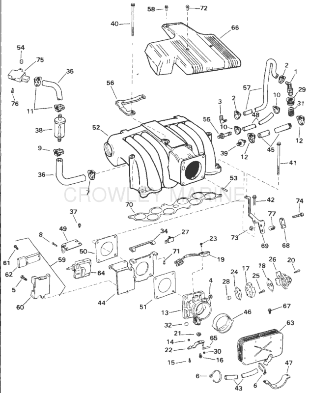 Upper Intake Manifold - 5.8 Litre Models