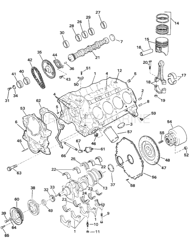 Crankcase - 5.0 Litre