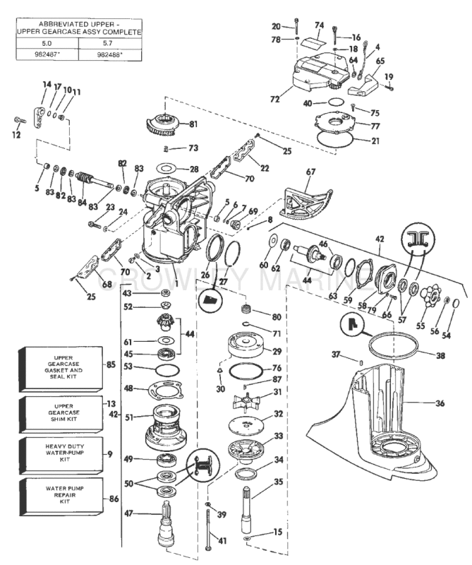 Upper Gearcase Group