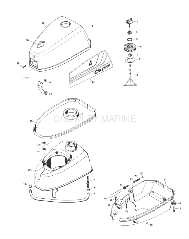 Engine Cover And Fuel Tank image