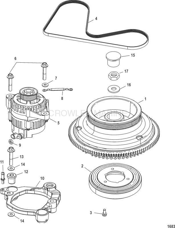 Flywheel And Alternator image