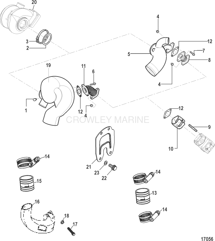 Turbocharger And Exhaust Elbow image