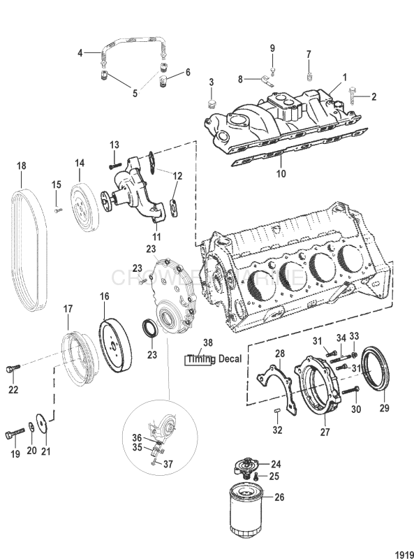 Intake Manifold Water Pump And Front Cover image