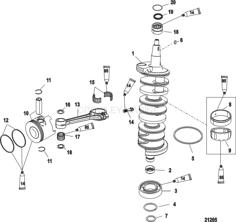 Crankshaft Pistons And Connecting Rods image