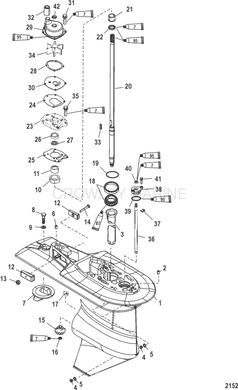 Gear Housing(Driveshaft)(2.33:1 Gear Ratio) image