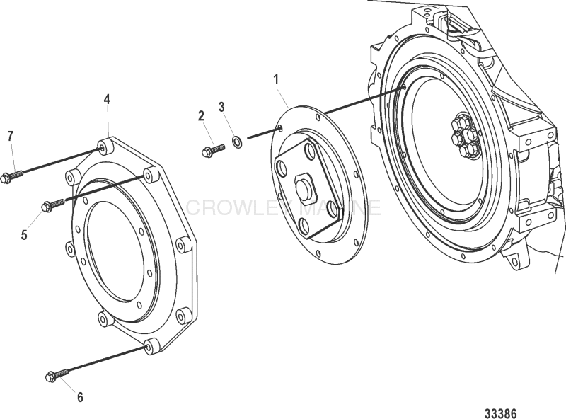 Flywheel Housing Cover(Inboard) For Technodrive 345 image