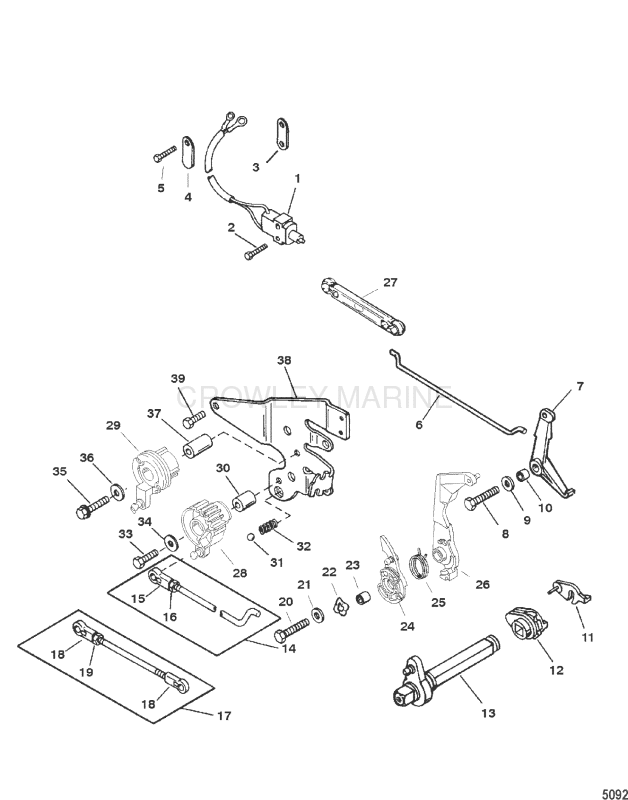 Throttle And Shift Linkage(Tiller Handle Shift) image