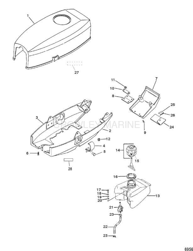 Cowl And Fuel Tank 1b575522 And Below image