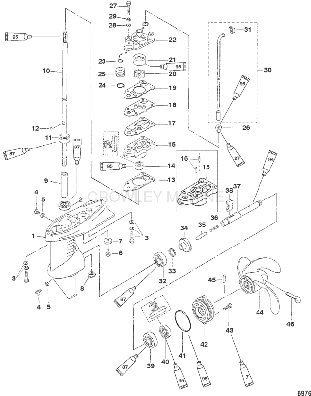 Gear Housing Assembly 3.3 Horsepower image