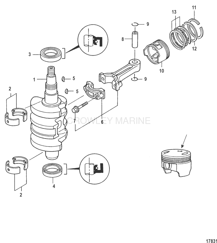 Crankshaft Pistons And Connecting Rods image