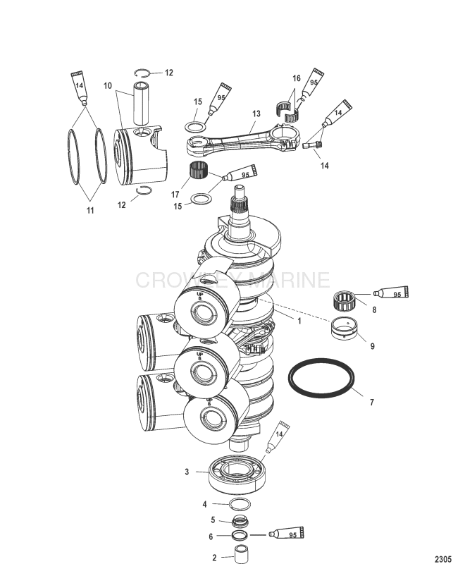 Crankshaft Pistons And Connecting Rods image