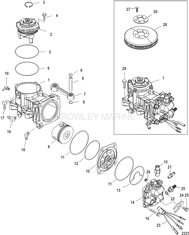 Air Compressor Components Sn 1b885131 And Below image