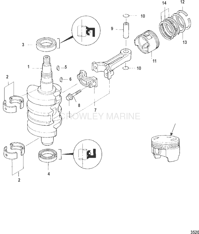 Crankshaft Pistons And Connecting Rods image