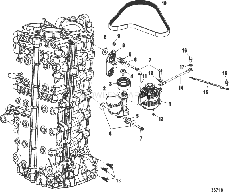 Alternator Belt Tensioner Mounting image