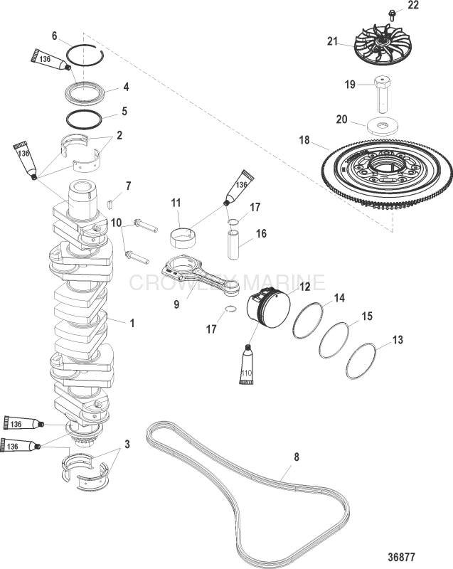 Crankshaft Pistons And Connecting Rods image