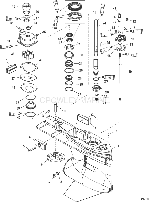 Gear Housing Driveshaft Standard Counter Rotation image