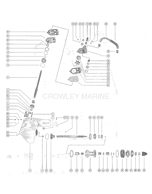 Gear Housing Assembly Complete (Standard Rotation) (700e) image