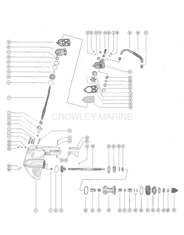 Gear Housing Assembly Complete (Standard Rotation)(700e 1) image