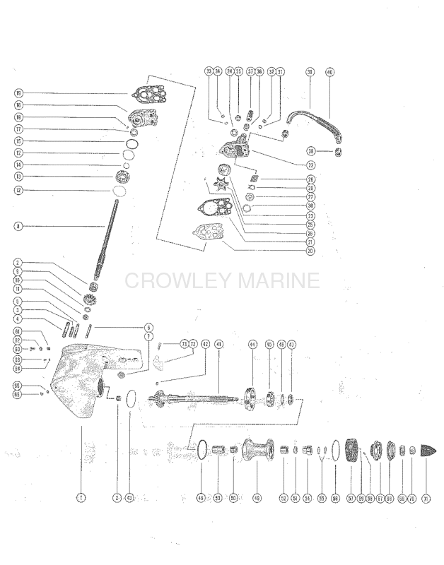 Gear Housing Assembly Complete (Counter Rotation)(700e) image