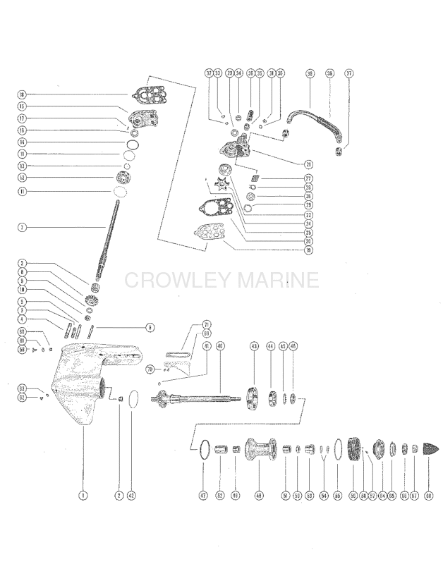 Gear Housing Assembly Complete (Counter Rotation)(700e 1) image