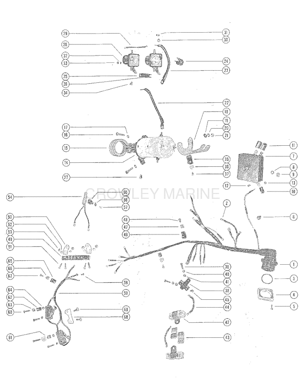 Starter Motor Starter Solenoid Rectifier And Wiring Harnes image