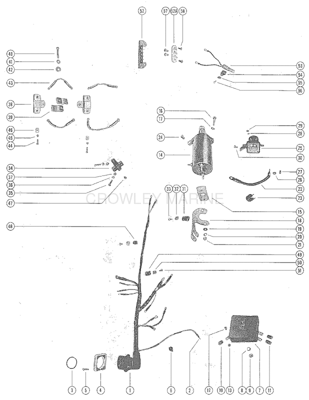 Starter Motor Starter Solenoid Rectifier And Wiring Harnes image