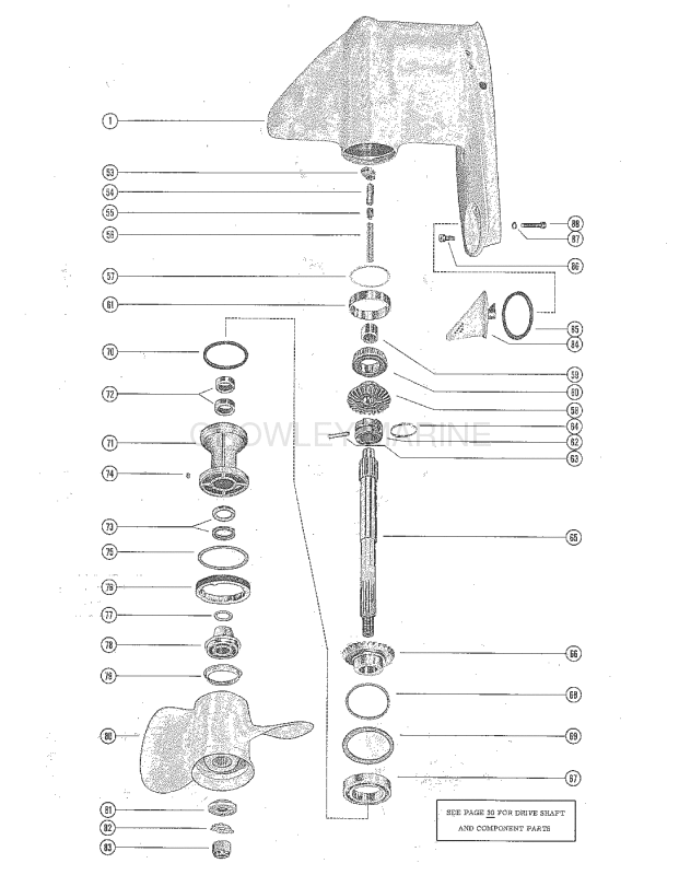 Gear Hous Assy Comp.(Prop. Shaft Comp Parts Merc 700e)P. 2 image