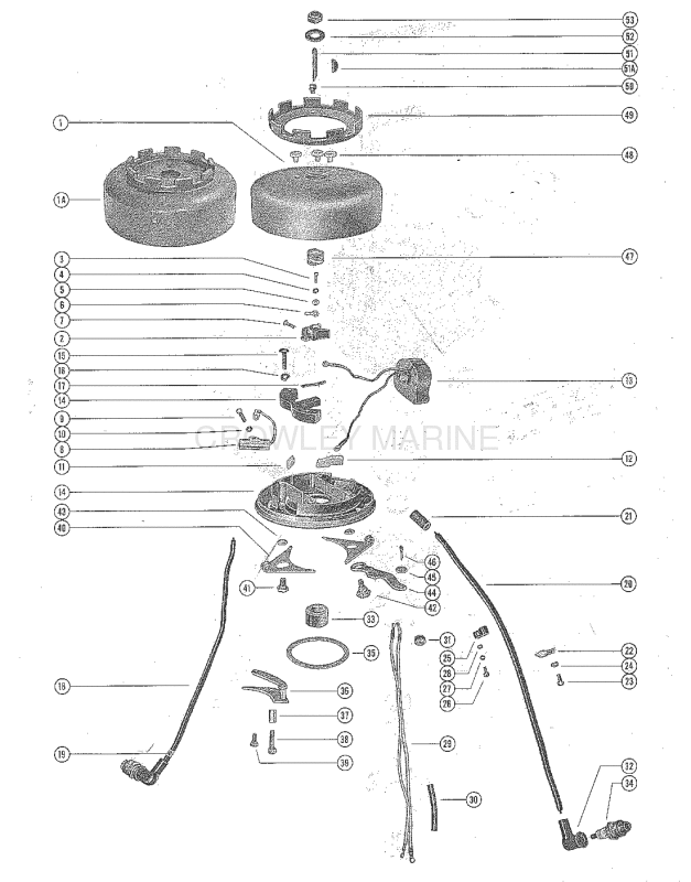 Flywheel And Stator Plate Assembly image