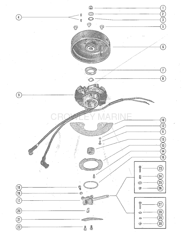 Flywheel Assembly And Throttle Cam Linkage image