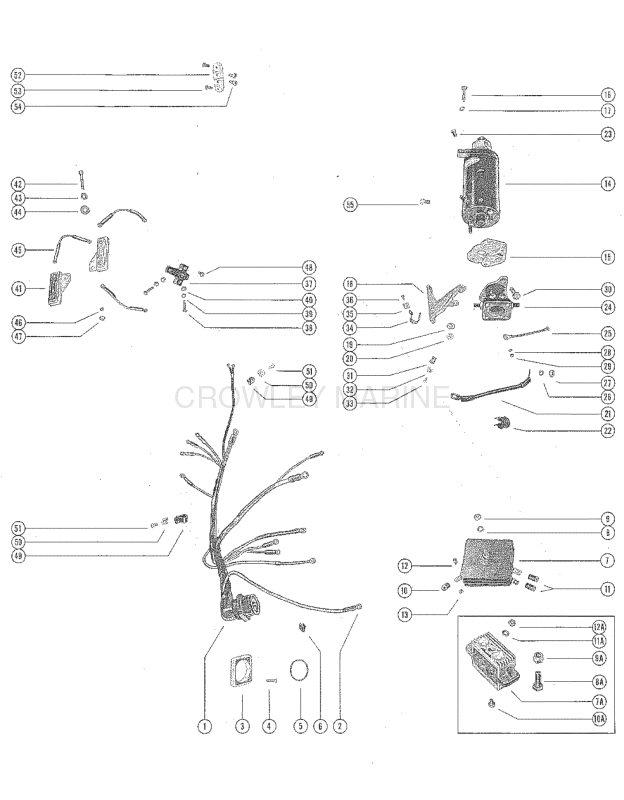 Starter Motor Starter Solenoid Rectifier And Wiring Harnes image