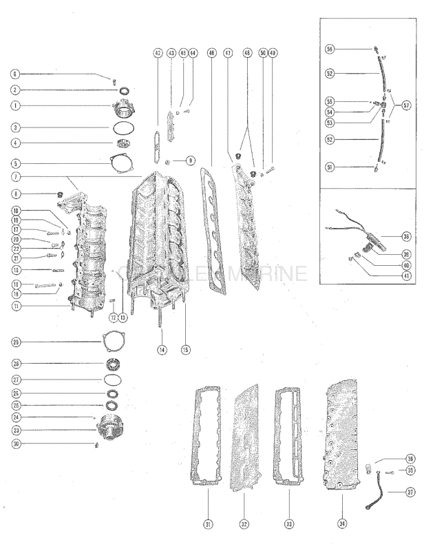 Cylinder Block And Crankcase Assembly (Merc 850e) image