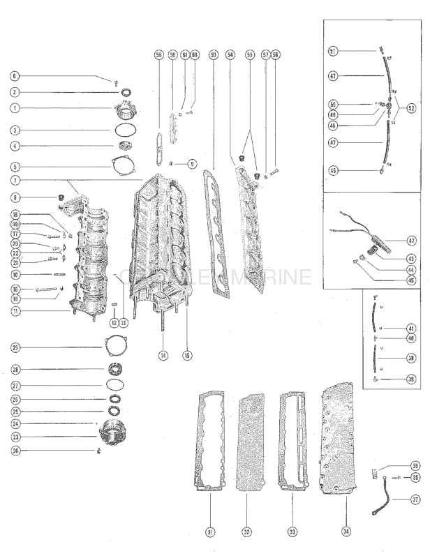 Cylinder Block And Crankcase Assembly (Merc 850e 1) image