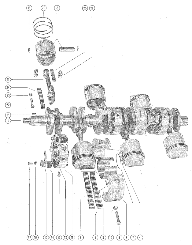 Crankshaft Pistons And Connecting Rods image