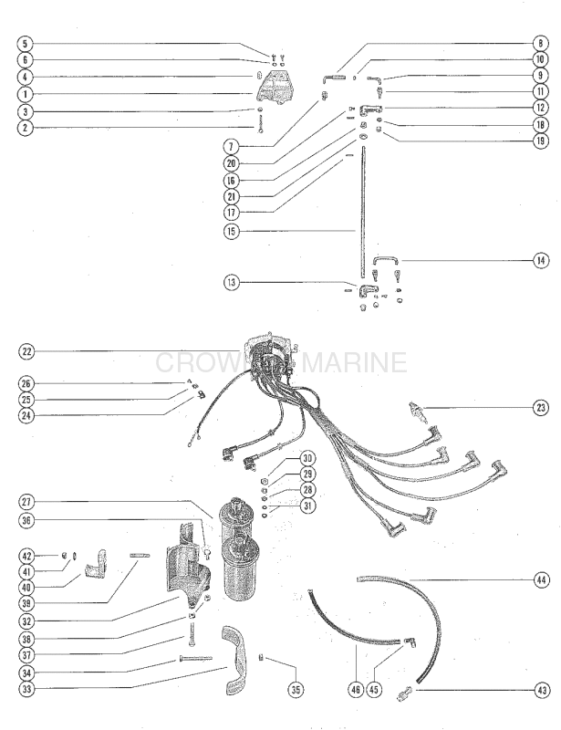 Distributor Vertical Linkage And Ignition Coils image