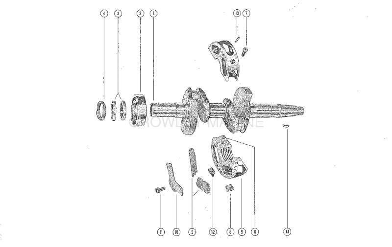 Crankshaft And Center Main Bearing Assembly image