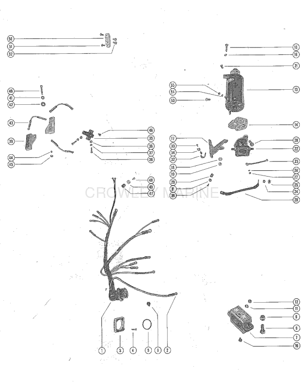 Starter Motor Starter Solenoid Rectifier And Wiring Harnes image