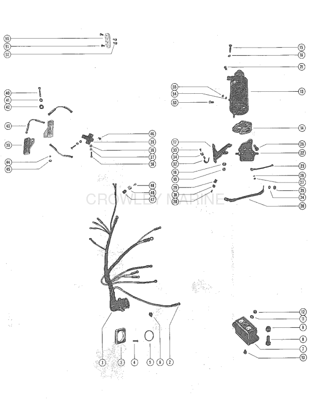 Starter Motor Starter Solinoid Rectifier & Wiring Harness image