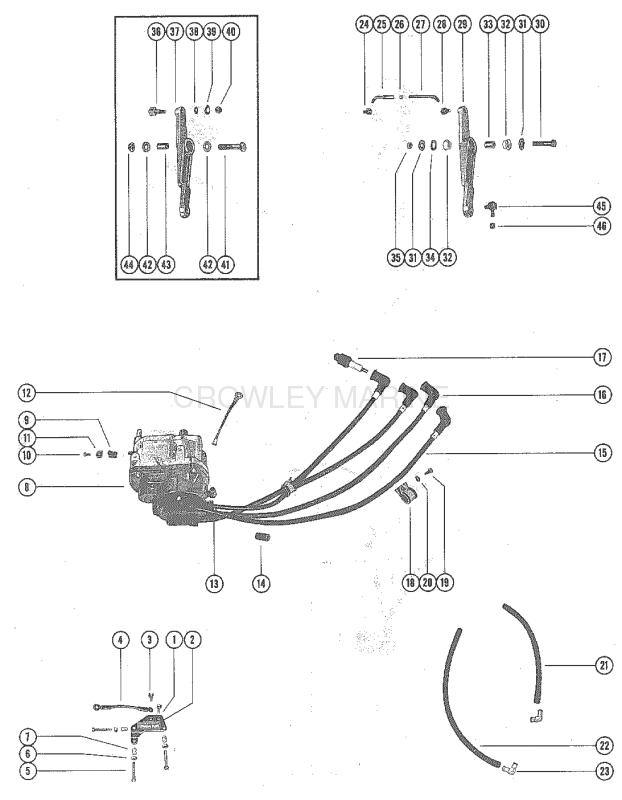 Magneto Vertical Linkage And External Parts image