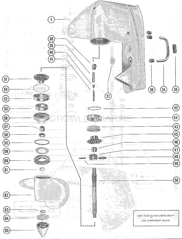 Gear Housing Assembly Complete(Merc 500m & E) (Page 2) image