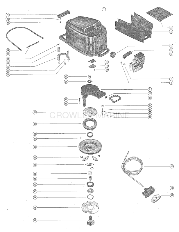 Top Cowl And Starter Assembly image