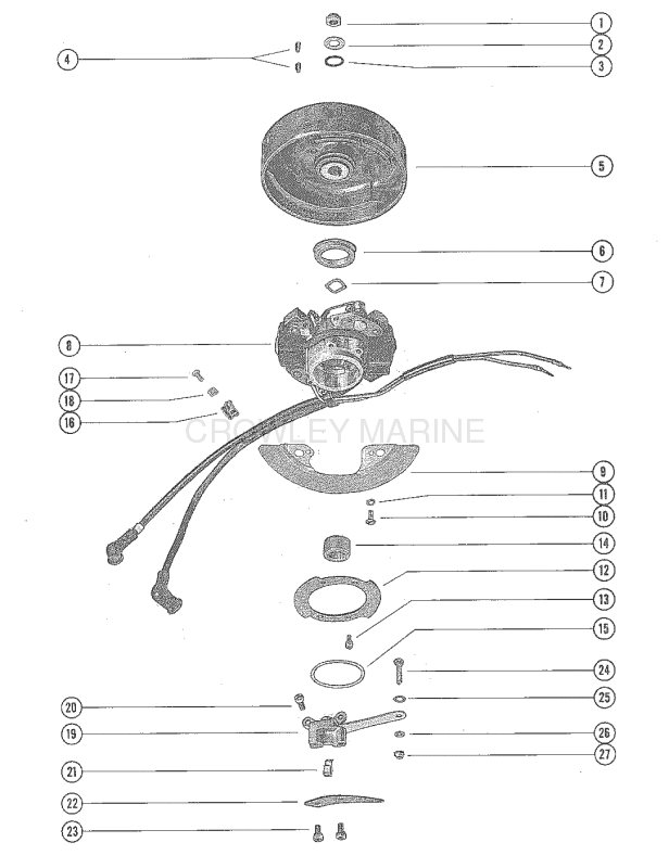 Flywheel Assembly And Throttle Cam Linkage image