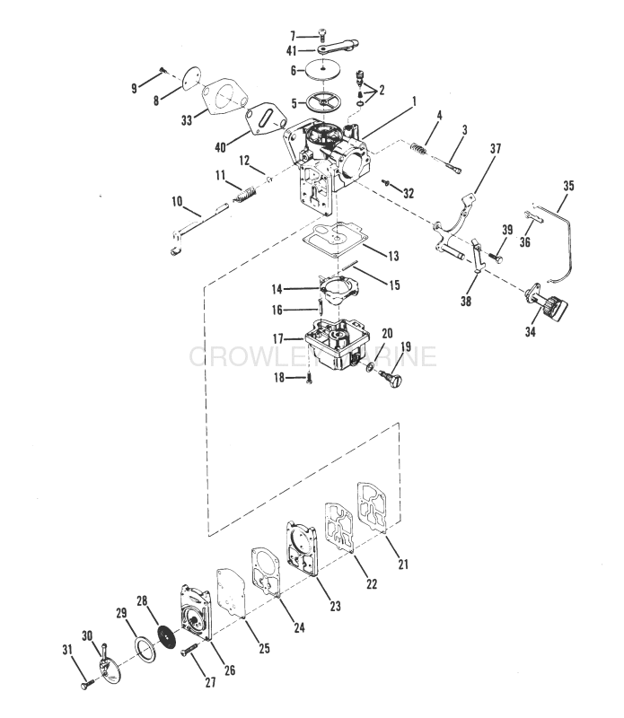 Carburetor Assembly Merc 25 image