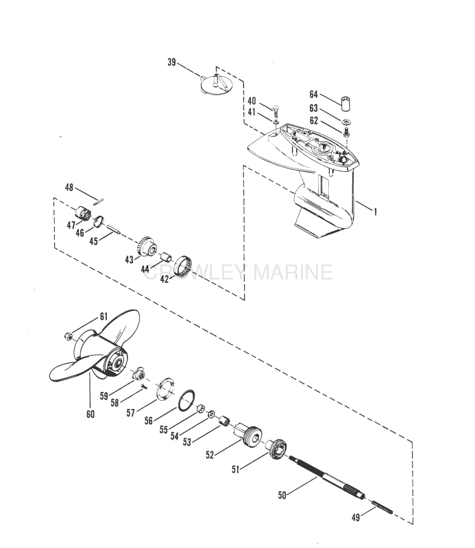 Gear Housing (Prop Shaft) (Screw Inserted From Top) image