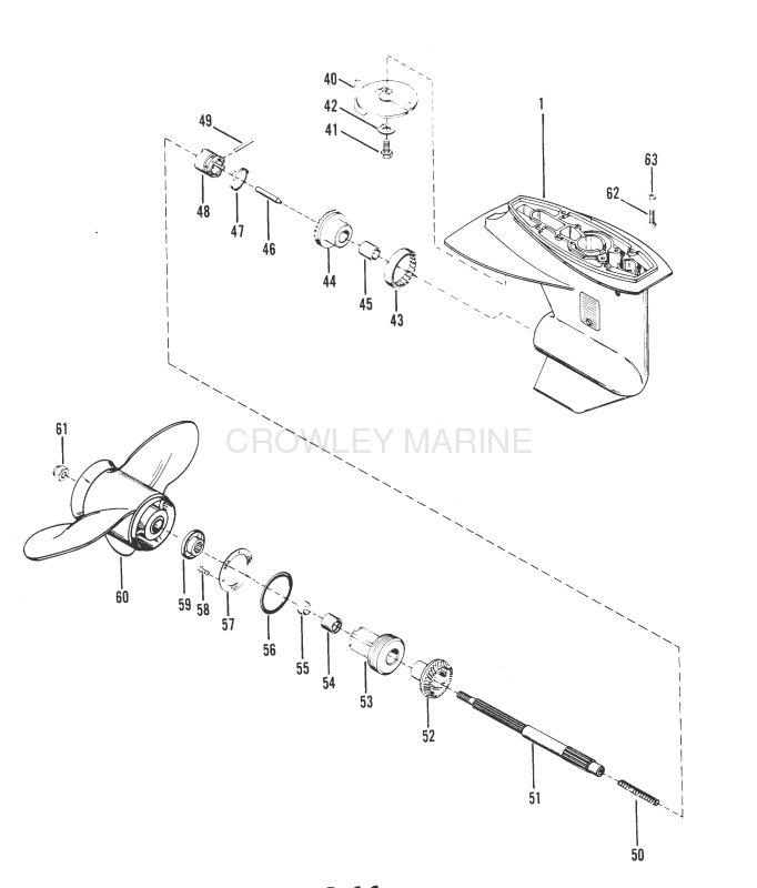 Gear Housing (Prop Shaft) (Screw Inserted From Bottom) image