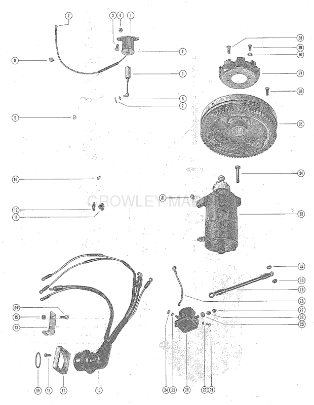 Starter Motor Starter Solenoid And Wiring Harness image