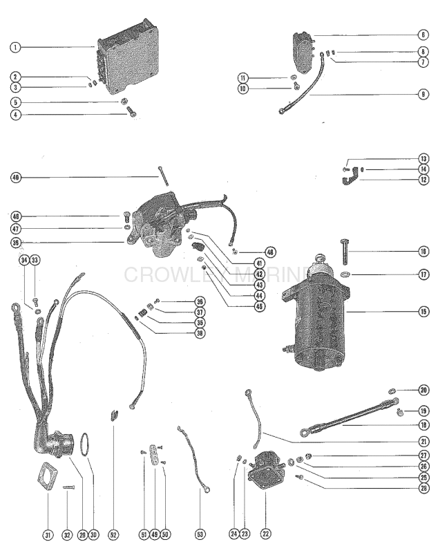 Starter Motor Starter Solenoid Rectifier & Wiring Harness image