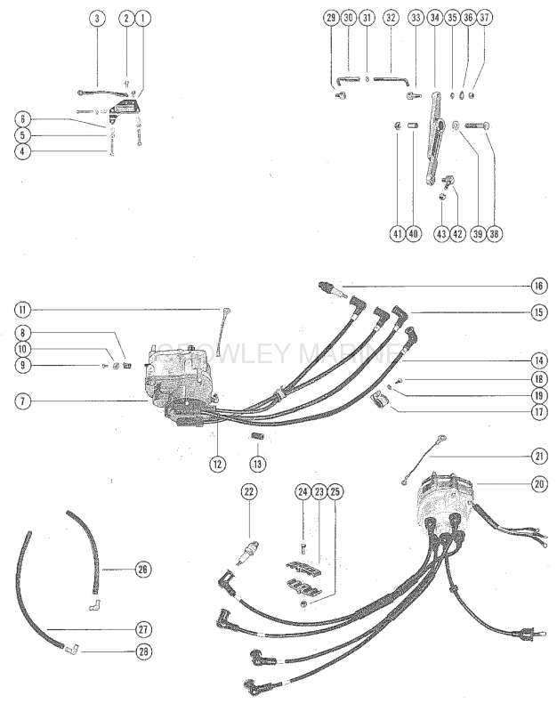 Magneto And Distributor Vertical Linkage And External Parts image