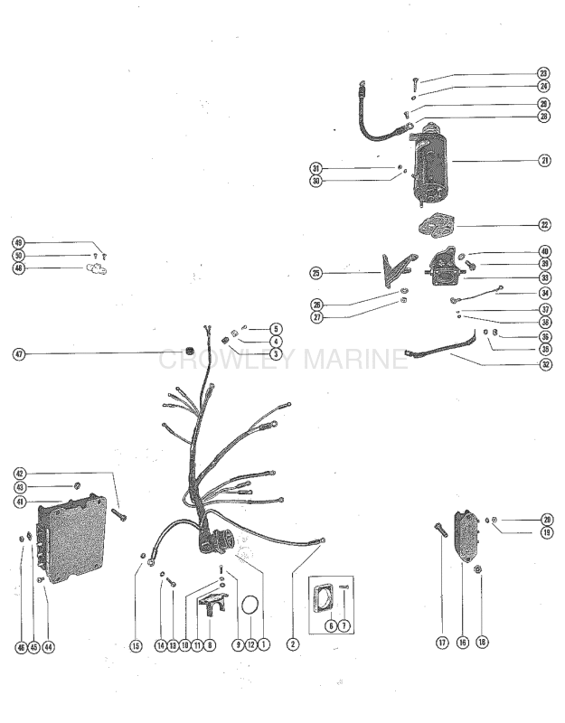 Starter Motor Starter Solenoid Rectifier And Wiring Harnes image